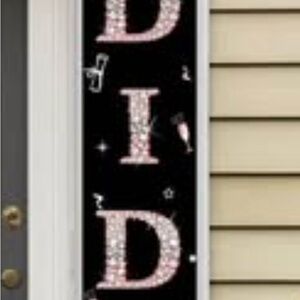 Black & Pink “You Did It” Graduation Banner